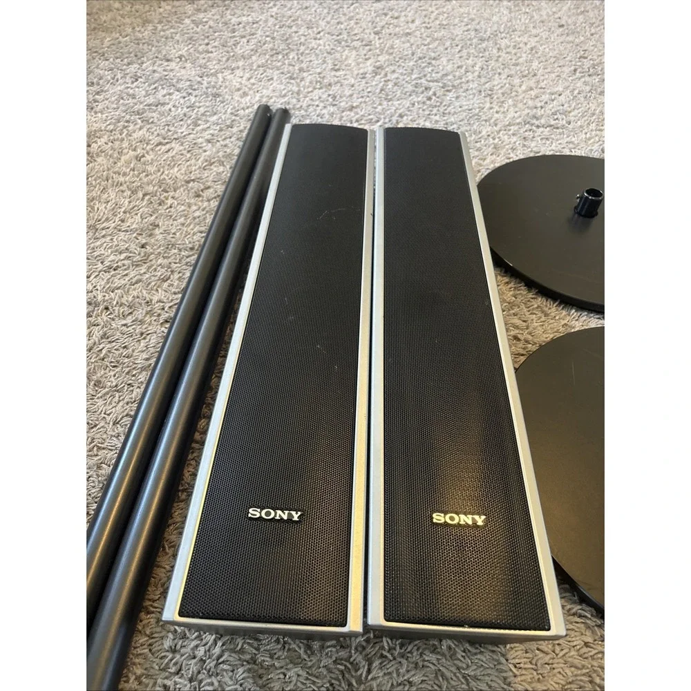SONY SS-TS82 Left Right Front Speakers with Stands Home Theater Surround Sound